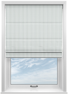 Lace Stripes, Sage - Twist&Fit Roman Blind